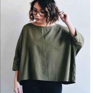 Jamie + the Jones original T top in olive M